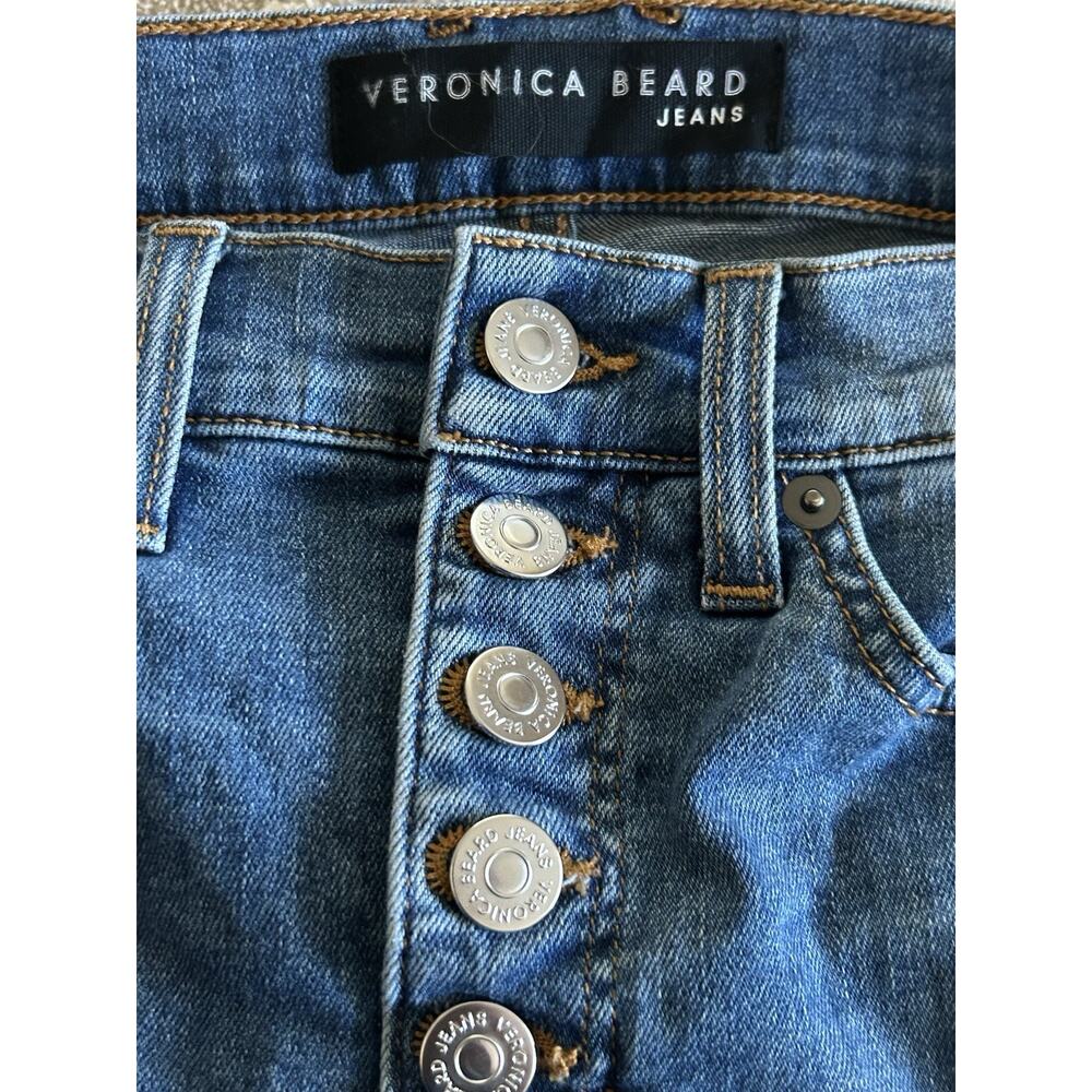 Veronica Beard Carolyn Baby Boot Mid Rise Jeans Womens Size 26/2 Button Fly - Picture 3 of 8